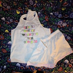 Arizona Jeans 2-Pc Oatmeal Heather PJ Set | Girls Size XL Plus
